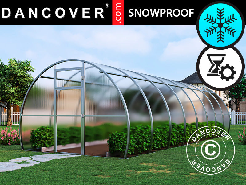 Greenhouse polycarbonate, Strong NOVA 24 m², 3x8 m, Silver