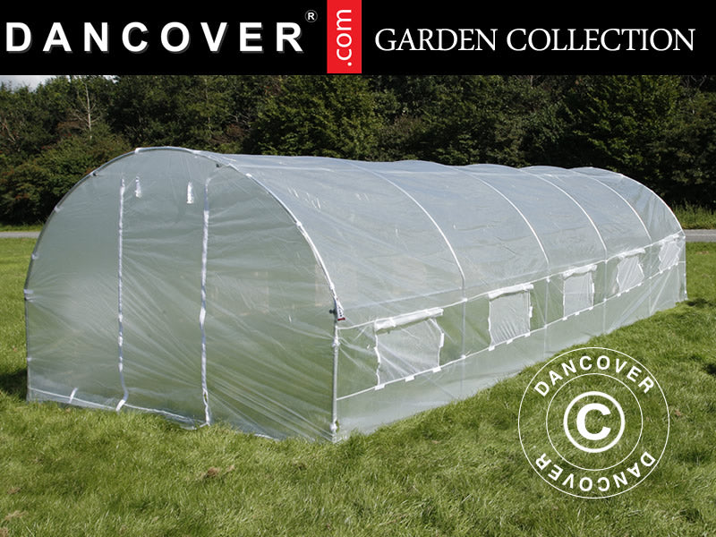 Polytunnel Greenhouse 4x6.6x2 m, 26.4 m², Transparent