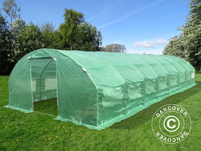 Polytunnel Greenhouse 4x10.6x2 m, 42.4 m², Green