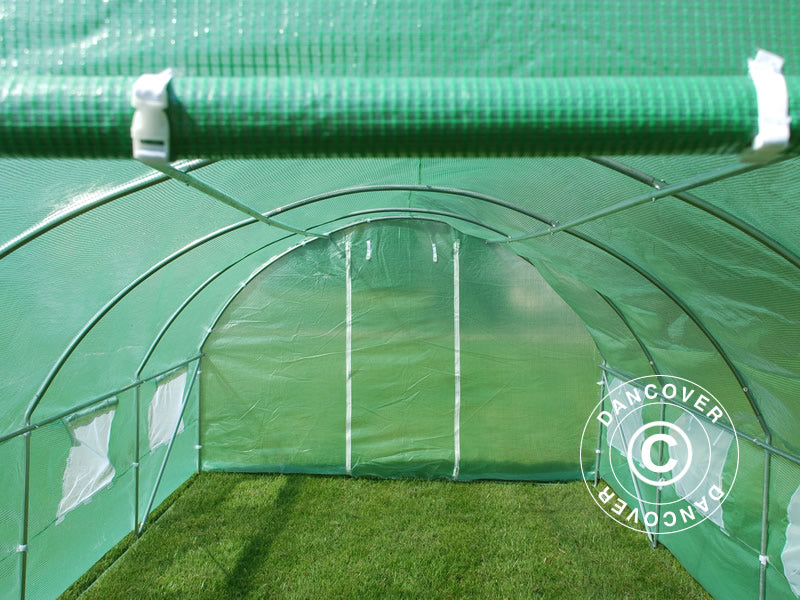 Polytunnel Greenhouse 4x10.6x2 m, 42.4 m², Green