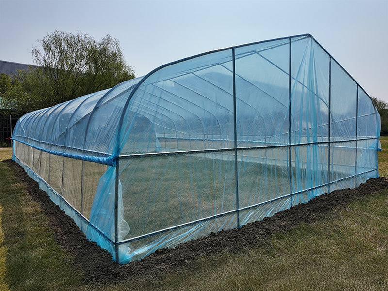 Polytunnel Greenhouse, 7.5x10x3 m, 100-micron PO Film, Transparent
