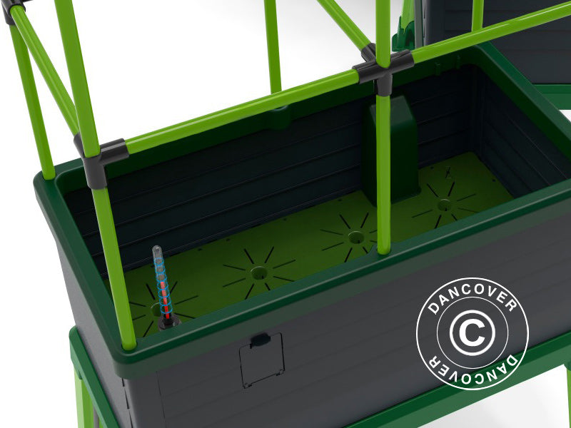 Planter box CityJungle w/2 covers, self-watering box, 62x33x128 cm, Anthracite