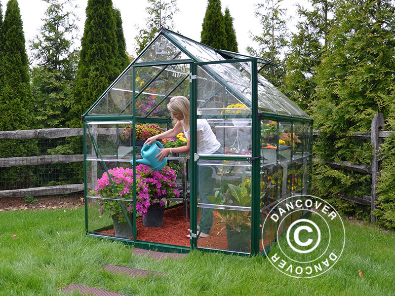 Greenhouse polycarbonate Harmony 4.5 m², Palram/Canopia, 1.85x2.47x2.08 m, Green