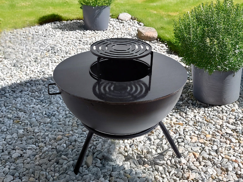 Fire Bowl Half Sphere, Ø60x40/65 cm, Black