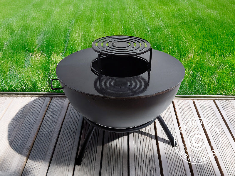 Fire Bowl Half Sphere, Ø60x40/65 cm, Black