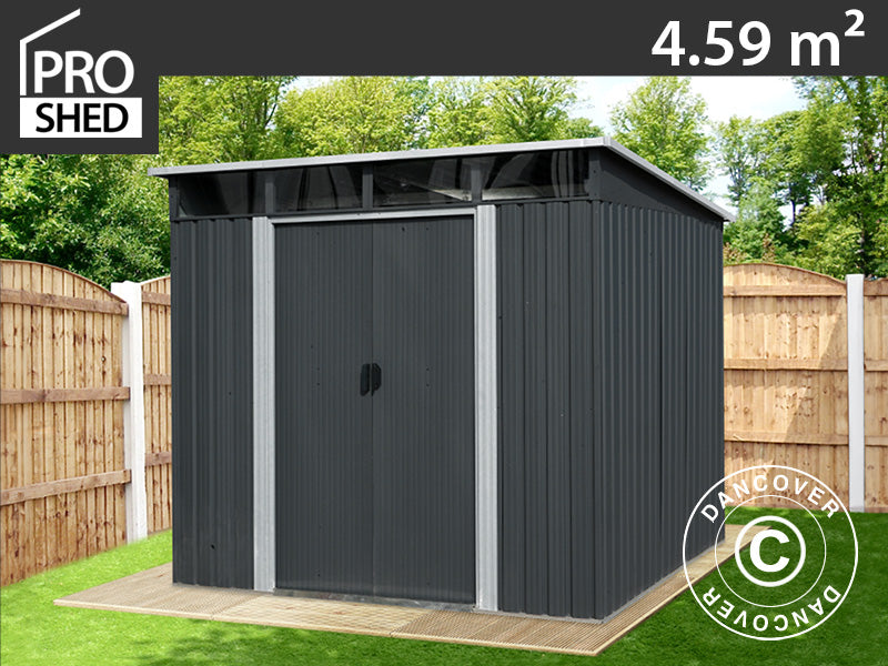 Garden shed w/Skylight, 2.38x1.93x2.03 m, 4.59 m², Anthracite/White