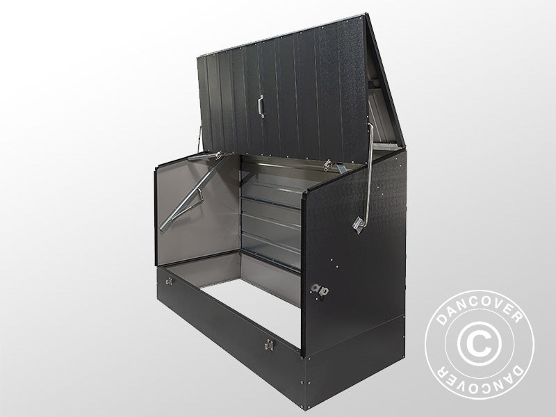 Bike storage, Protect-a-Cycle, Trimetals, 1.96x0.89x1.33 m, 1.74 m²,  Anthracite