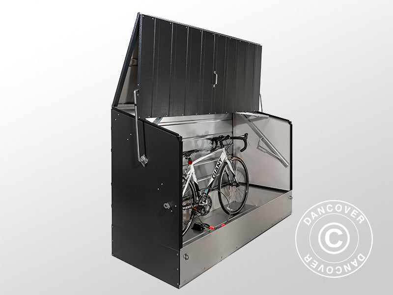 Bike storage w/ramp, Protect-a-Cycle, Trimetals, 1.96x0.89x1.33 m, 1.74 m², Anthracite