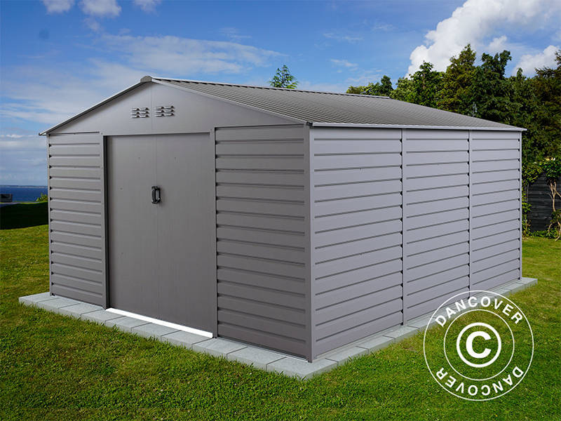 Garden shed 3.4x3.82x2.05 m, 12.99 m², ProShed®, Aluminium Grey