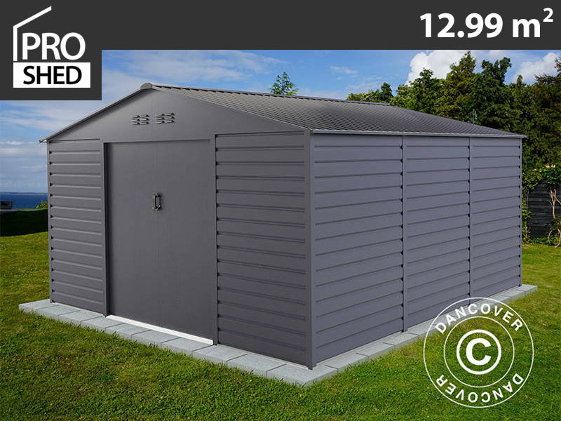Garden shed 3.4x3.82x2.05 m, 12.99 m², ProShed®, Anthracite