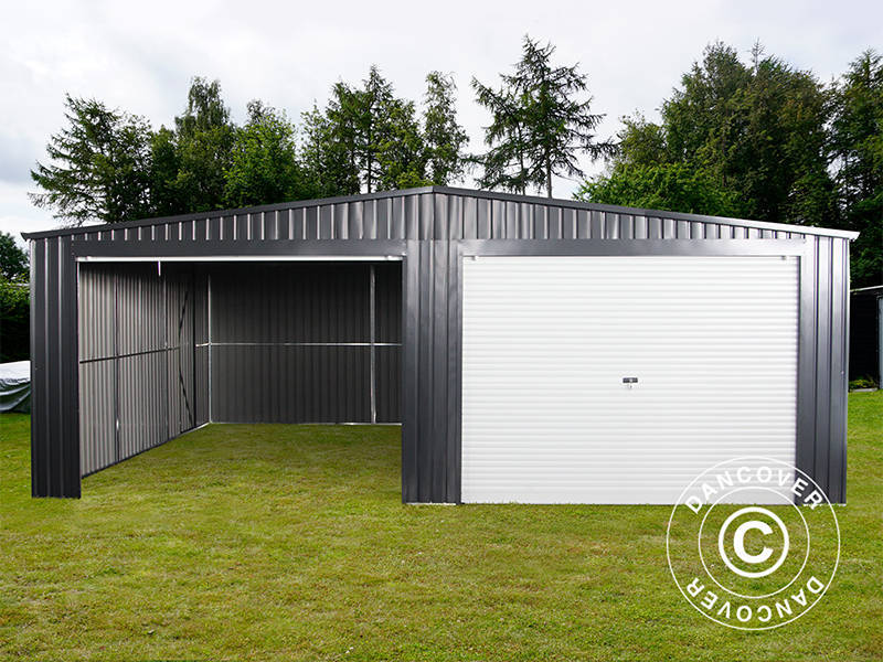 Metal garage double 6.37x5.13x2.41 m, 31.74 m², ProShed®, Anthracite