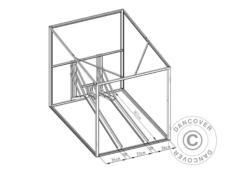 Bike shed 1.42x1.98x1.57 m ProShed®, 2.81 m², Anthracite