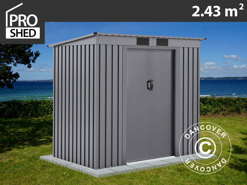 Garden Shed, 2.01x1.21x1.76 m, 2.43 m², ProShed®, Aluminium Grey