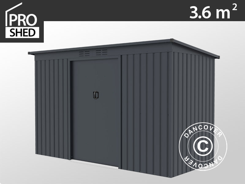 Garden Shed, 2.77x1.30x1.73 m, 3.6 m², ProShed®, Anthracite