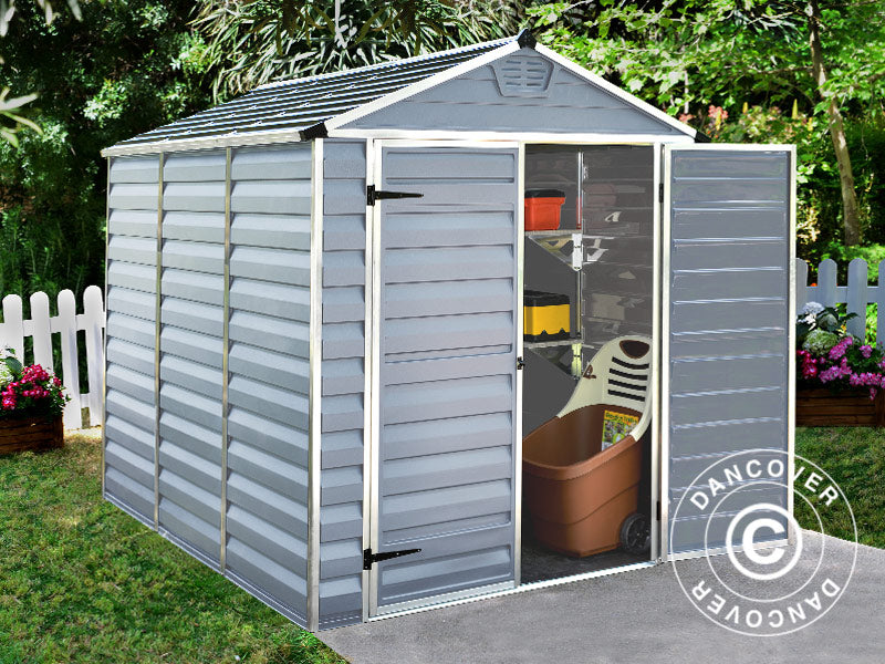 Polycarbonate Garden shed SkyLight, Palram/Canopia, 1.85x2.29x2.17 m, 4.24 m², Grey