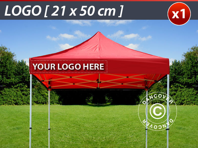 1 pc. valance print 21x50 cm on FleXtents, left-aligned