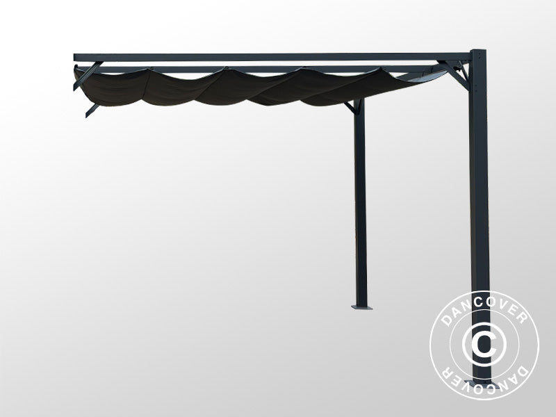 Extension for pergola gazebo Santa Cruz, 4x4 m, Dark grey