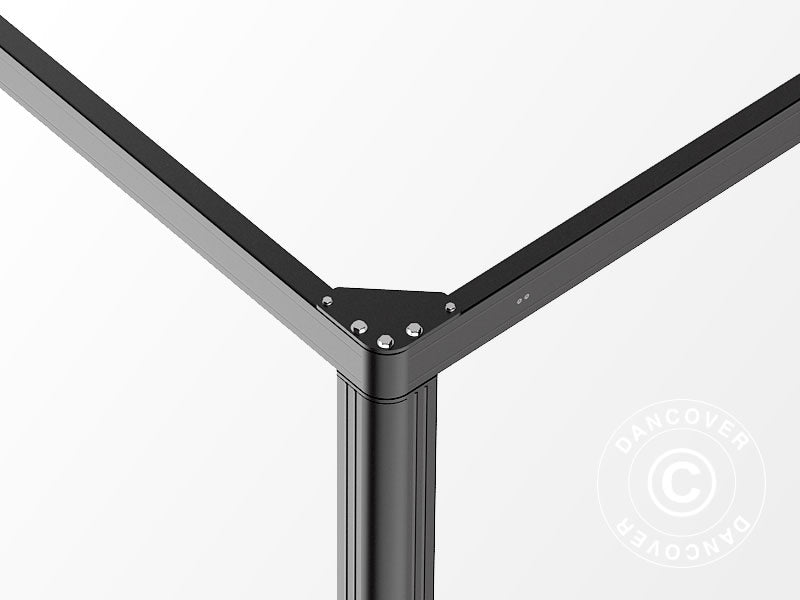 Pergola Gazebo San Fernando, 3x3m, Black/Dark Grey