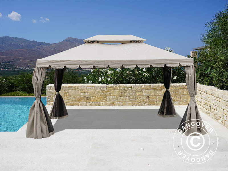 Gazebo Osiris 3x4 m, Dark beige
