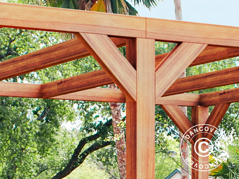 Wooden pergola Fuengirola, 4x6x2.5 m, Brown