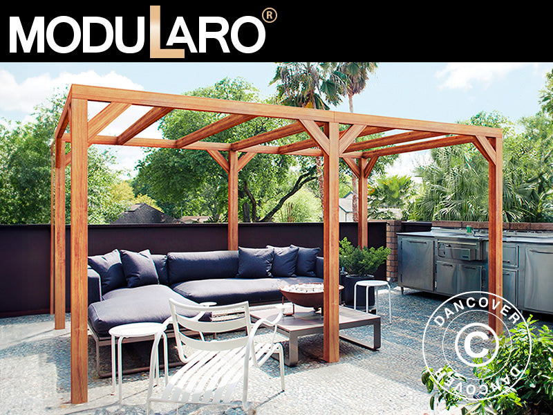 Wooden pergola Fuengirola, 4x6x2.5 m, Brown