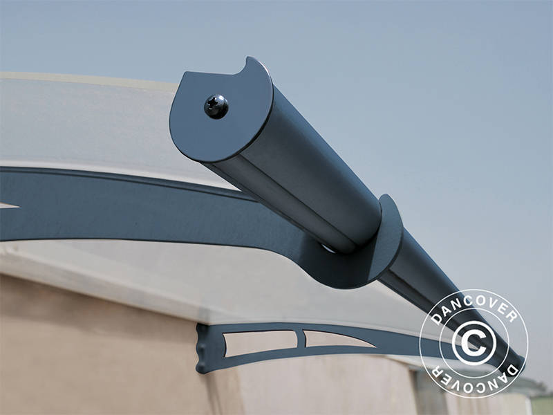 Door canopy Aquila, Palram/Canopia, 0.915x1.505 m, Dark Grey/Clear