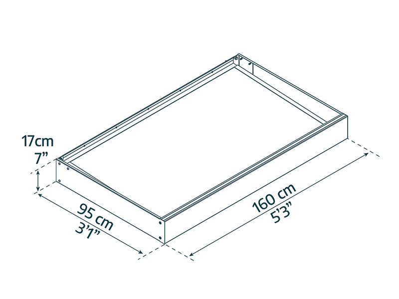 Canopy Sophia 1600, Palram/Canopia, 0.95x1.6x0.17 m, Dark Grey/Clear