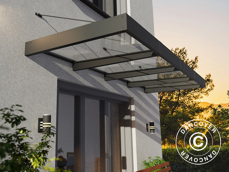 Canopy Sophia XL 4000, Palram/Canopia, 1.40x3.79x0.17 m, Dark Grey/Clear