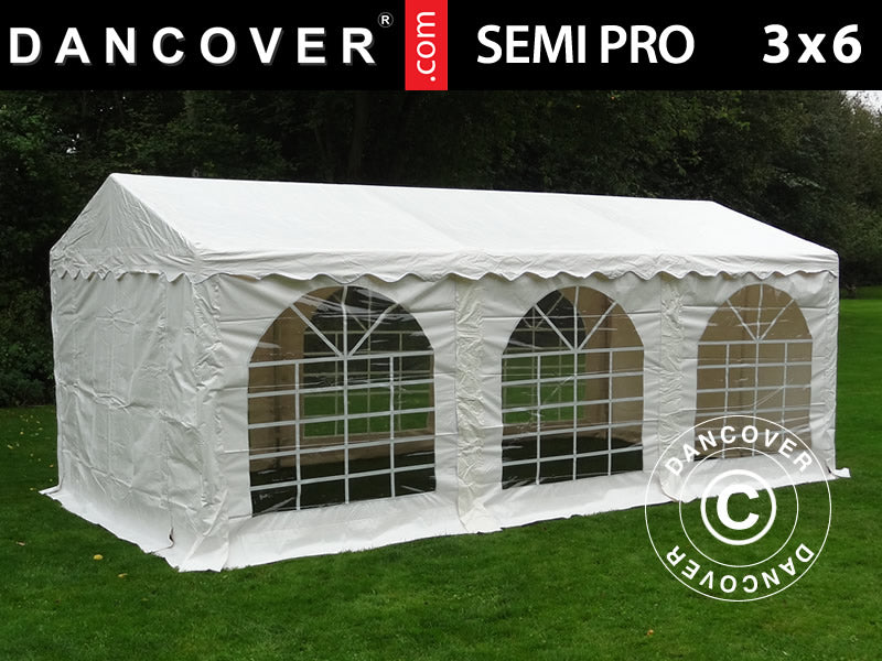 Marquee SEMI PRO Plus 3x6 m PVC 900, White