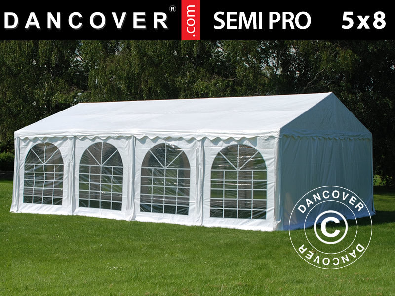 Marquee SEMI PRO Plus 5x8 m PVC 900, White