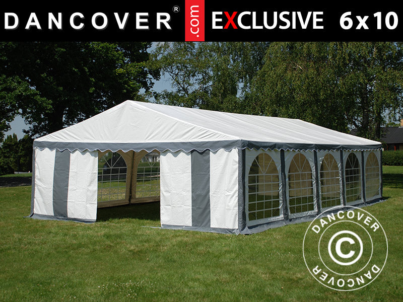 Marquee Exclusive 6x10 m PVC 900, Grey/White