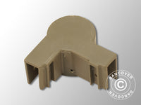 Top fitting for corner leg, Grey