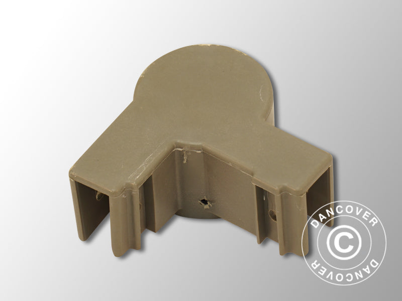 Top fitting for corner leg, Grey
