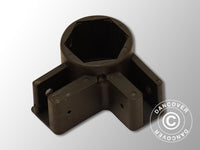 Top fitting for corner leg, Black