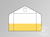 Endwall/door for storage tent/work tent PRO 5 m, PVC, White/yellow