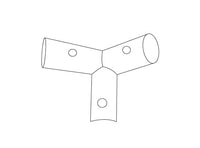 3-ways connector, Ø42 mm, 110°