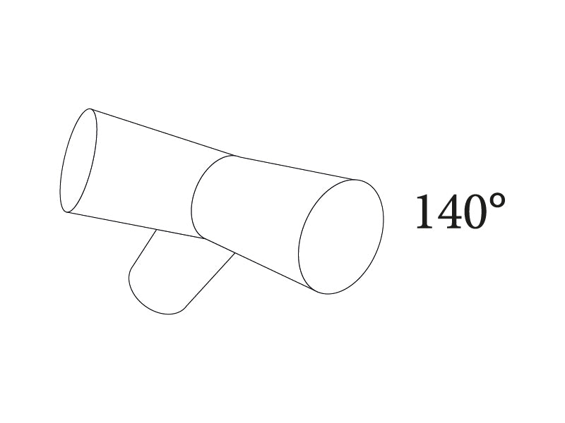 3-ways connector, Ø42 mm, 140°