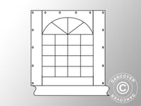 Sidewall with door for Pagoda Exclusive, 2.5 m, PVC, White