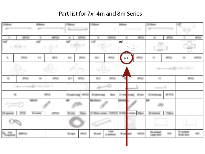 4-ways connector, Ø42+Ø54 mm, 110°