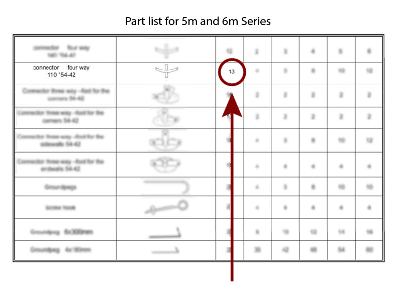 4-ways connector, Ø42+Ø54 mm, 110°
