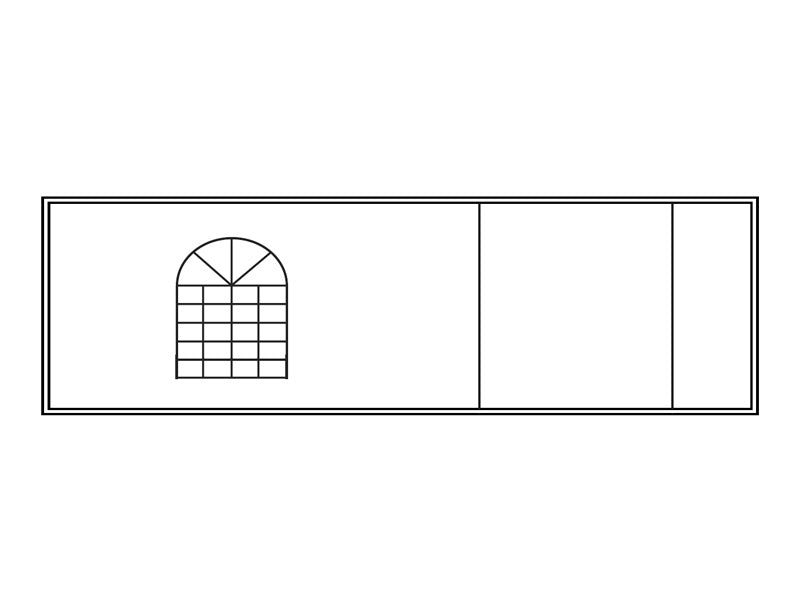 Sidewall w/door for PartyZone Pagoda, 6m, White