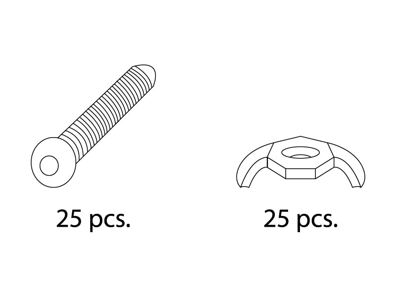 Bag w/wingnuts & screws