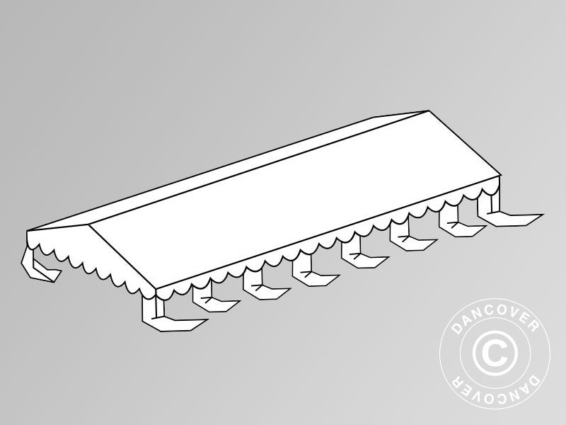 Roof cover for Marquee Exclusive CombiTents® 6x14 m, White