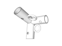 3-ways connector w/ 2 rings, Ø42-54 mm