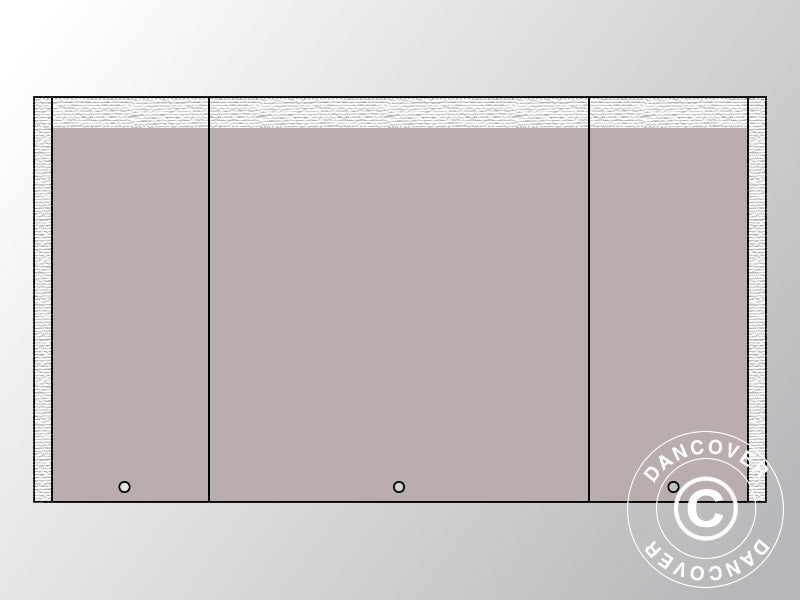 Endwall UNICO 4 m with narrow door, Sand