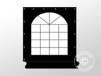 Sidewall with window 2.5 m, polyester, Black