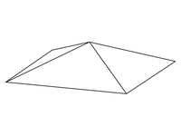 Wind roof for Gazebo Osiris 4x4m, Dark Beige