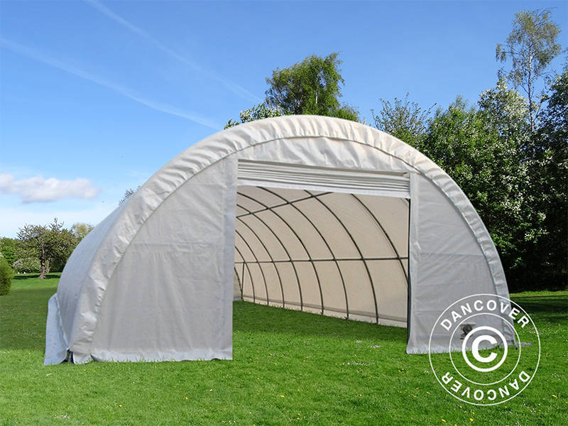 Arched Storage tent 9.15x12x4.5 m, PVC, White