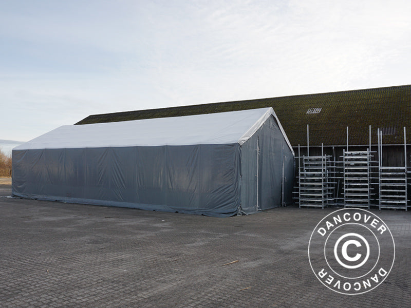 Storage shelter Titanium 8x16.2x3x5 m, White/Grey