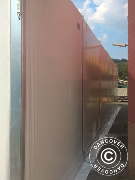 Industrial Storage Shelter Alu 15x30x6.53 m w/sliding gate, PVC, White